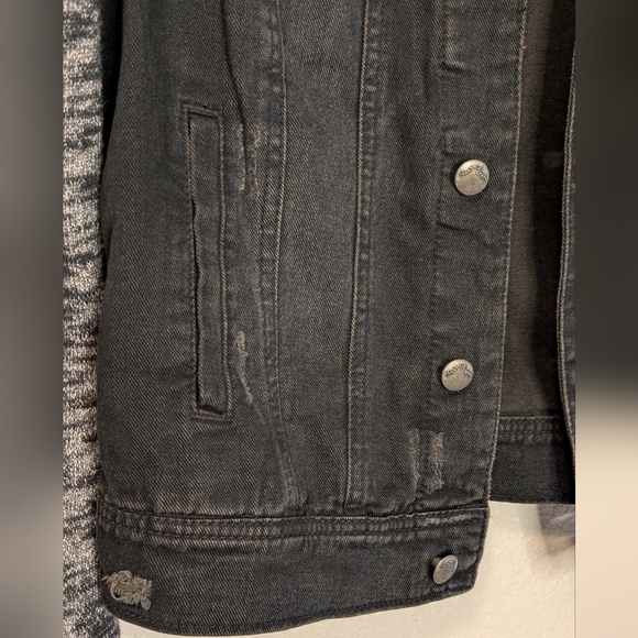 Free People Mixed Media Denim Jacket - Picture 12 of 12